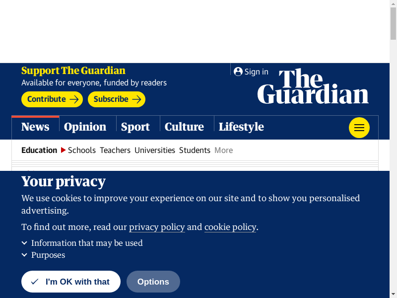 Screenshot of Guardian Obituary